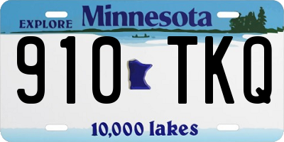 MN license plate 910TKQ