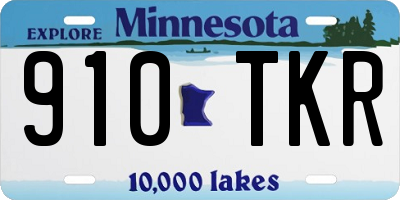 MN license plate 910TKR