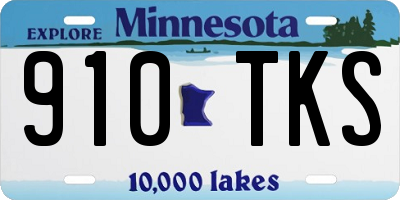 MN license plate 910TKS