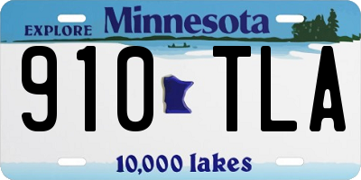 MN license plate 910TLA