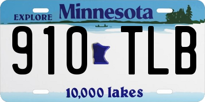 MN license plate 910TLB