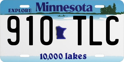 MN license plate 910TLC