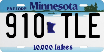 MN license plate 910TLE