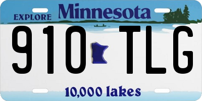 MN license plate 910TLG