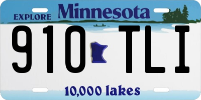 MN license plate 910TLI