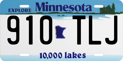 MN license plate 910TLJ