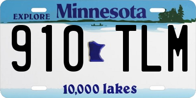 MN license plate 910TLM