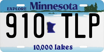 MN license plate 910TLP
