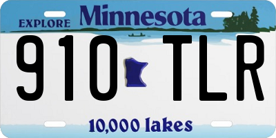 MN license plate 910TLR