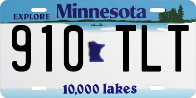 MN license plate 910TLT
