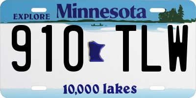 MN license plate 910TLW