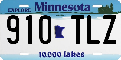 MN license plate 910TLZ