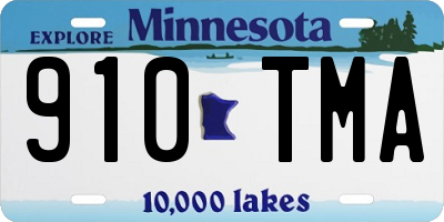 MN license plate 910TMA