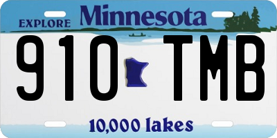 MN license plate 910TMB