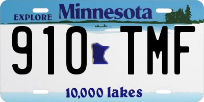 MN license plate 910TMF