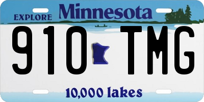 MN license plate 910TMG
