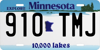 MN license plate 910TMJ
