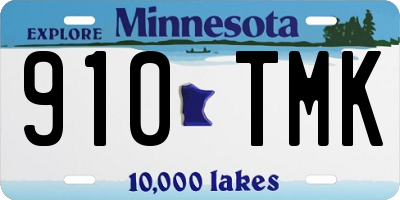 MN license plate 910TMK