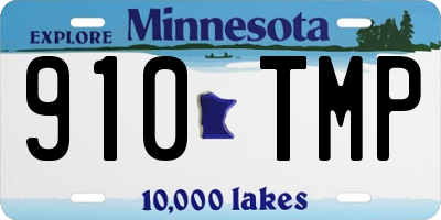 MN license plate 910TMP