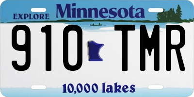 MN license plate 910TMR