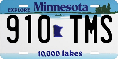 MN license plate 910TMS