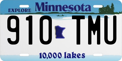 MN license plate 910TMU