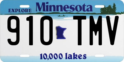MN license plate 910TMV