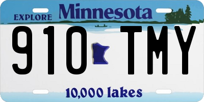MN license plate 910TMY
