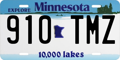 MN license plate 910TMZ