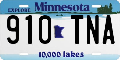 MN license plate 910TNA