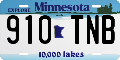 MN license plate 910TNB