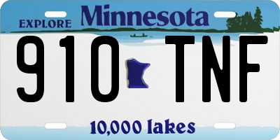 MN license plate 910TNF