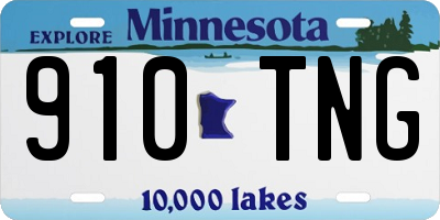 MN license plate 910TNG