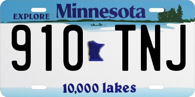 MN license plate 910TNJ