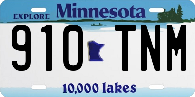 MN license plate 910TNM