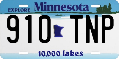 MN license plate 910TNP