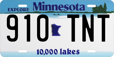 MN license plate 910TNT