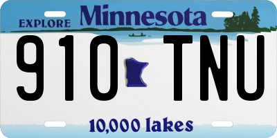 MN license plate 910TNU