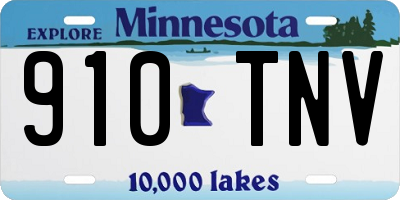 MN license plate 910TNV