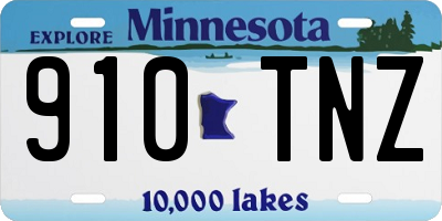 MN license plate 910TNZ