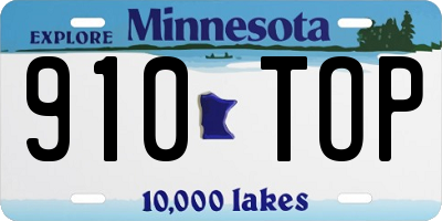 MN license plate 910TOP