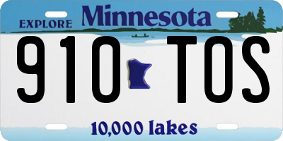 MN license plate 910TOS