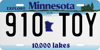 MN license plate 910TOY