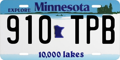 MN license plate 910TPB