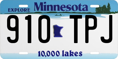 MN license plate 910TPJ