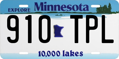 MN license plate 910TPL