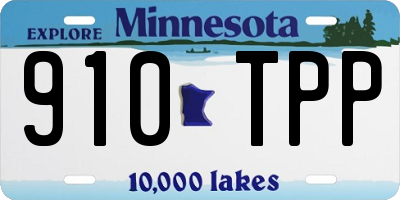 MN license plate 910TPP