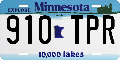 MN license plate 910TPR