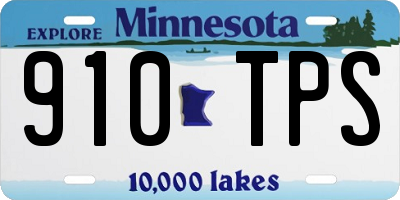 MN license plate 910TPS