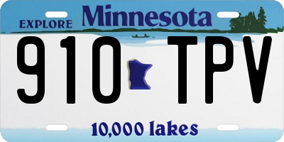MN license plate 910TPV